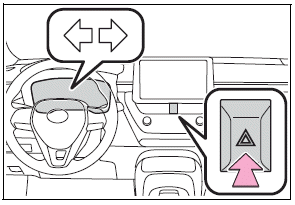 Toyota Corolla. Emergency flashers